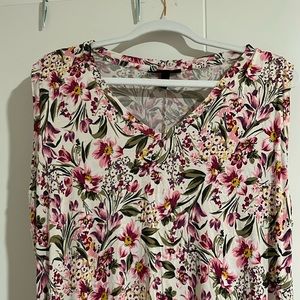 Lane bryant printed midi dress side tie 14/16